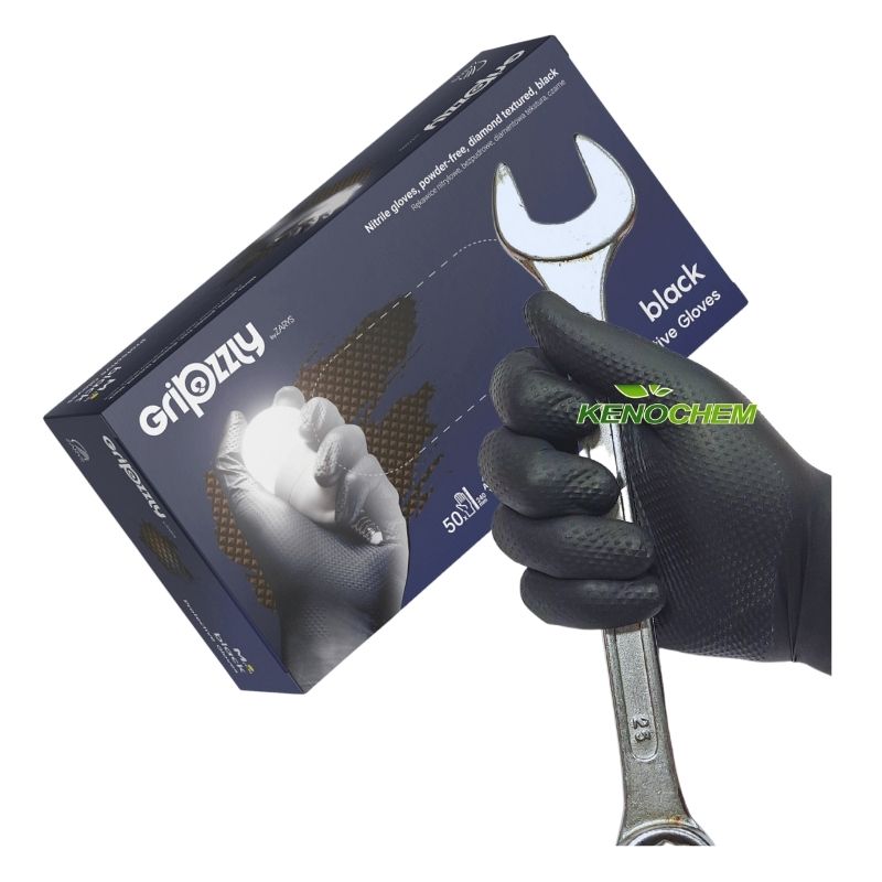 Rękawiczki nitrylowe grube Czarne