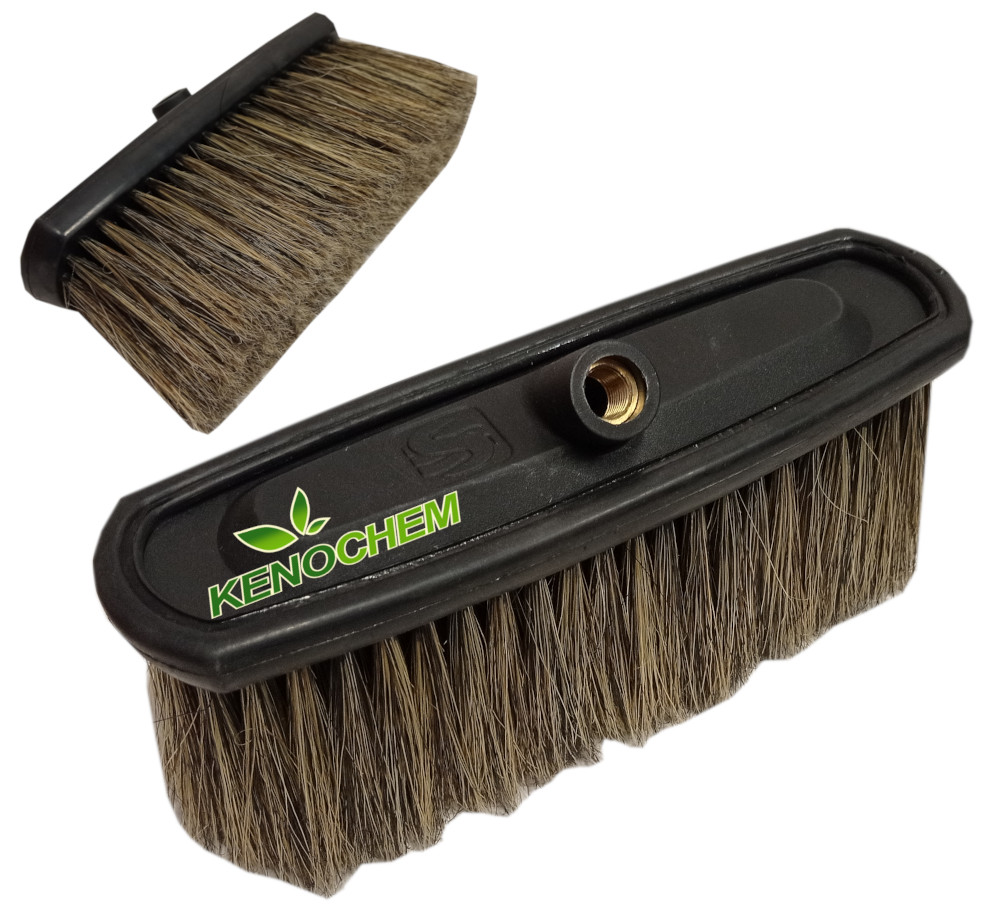 Szczotka z naturalnym włosiem do myjni samochodowej na lancę