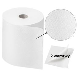 Miękki biały ręcznik papierowy w rolce Maxi 150M Perforowany KAREN