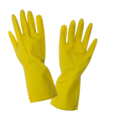 Rękawice gumowe gospodarcze -  rozmiar M żółte