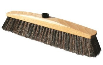Miotła DREWNIANA 40cm - przemysłowa z włosiem naturalnym