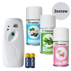 Zestaw AirBlitz – Dozownik automatyczny + 3 wkłady zapachowe | Naturalne