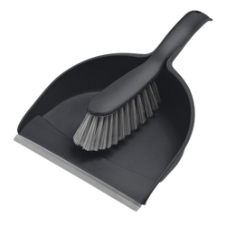 Zmiotka z szufelką COMPACT z gumą - miękkie włosie