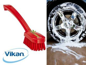 Vikan 30884 - szczotka z rączką do czyszczenia opon i nadkoli