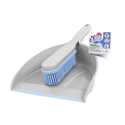 Zmiotka gumowa z szufelką - antybakteryjna ze srebrem