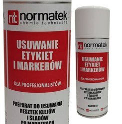 NORMATEK Usuwanie Etykiet i Markerów resztek klejów i śladów po markerach Spray Preparat 400ml