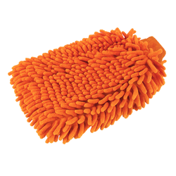 Kufieta Rękawica z frędzlami - do mycia polerowania auta pomarańczowa