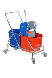 Wózek serwisowy na kółkach wiadra 2x25L