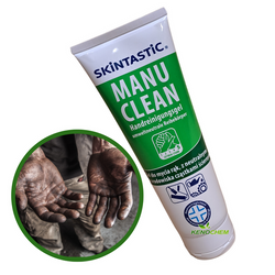 Skintastic MANU CLEAN żel do mycia rąk 250ml Zielony Farby Olej Smoła Z mikrogranulkami