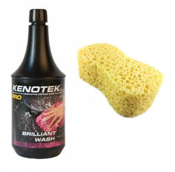 Kenotek Brilliant Wash 1L Szampon do mycia auta + Gąbka Jumbo do samochodu Ręczne Mycie