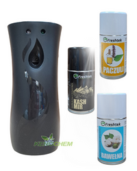 Zestaw Freshtek ONEShot - Dozownik na baterie + 3 wkłady