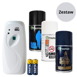 Zestaw Freshtek: Dozownik + 3 x250 ml Bergamo | One Man | Smoke Killer