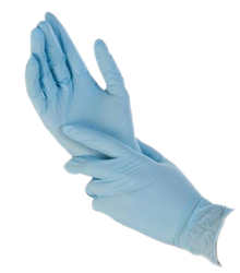 Rękawice NITRYLOWE A100 100 szt. M - niebieskie jednorazowe