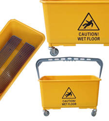 Wiadro na kółkach z separatorem 27L - do mycia samochodu