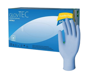 Rękawice NITRYLOWE A100 S - niebieskie jednorazowe