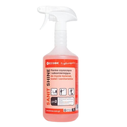 ECO SHINE SANIT SHINE 1L PIANKA mycie i odkamienianie toalet Usuwa Kamień Osady z Mydła Rdzę