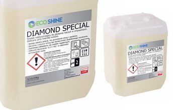 ECO SHINE DIAMOND SPECIAL 10kg Płyn nabłyszczający Nabłyszczacz do zmywarki gastronomicznej Przemysłowej Przy TWARDEJ wodzie