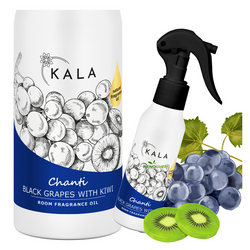 KALA 100ml CZARNE WINOGRONO Z KIWI Olejki  Zapachowe Eterczne  Neutralizator Zapachów Olejek zapachowy Perfumy do domu